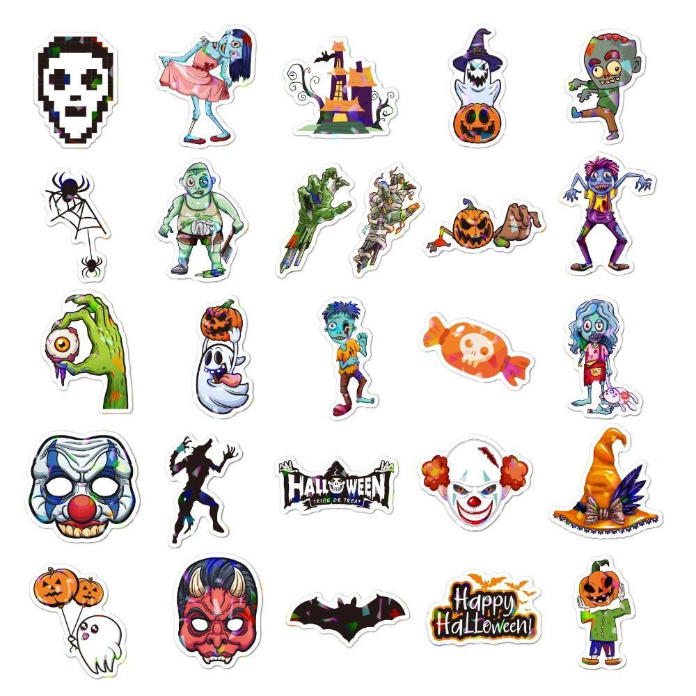 Decorative Decals DIY Pumpkin Stickers Party Decor Halloween Stickers 50pcs/set   Suitcase