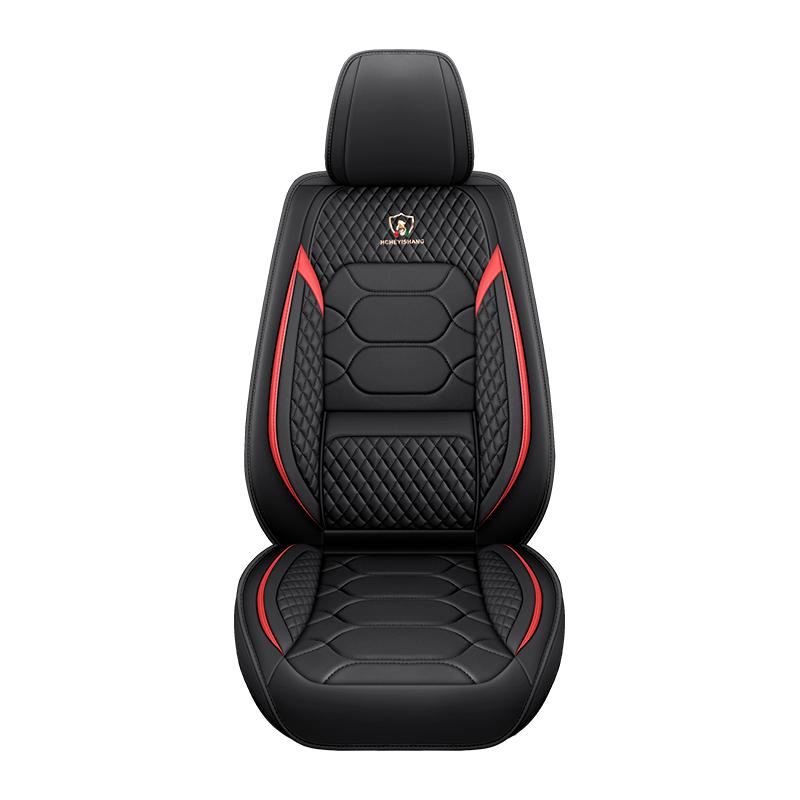 Fixed Lumbar Support Car Seat Cover – Anti-Fatigue Driving, Full-Front Universal Fit, Premium PU Leather (Waterproof & Durable)