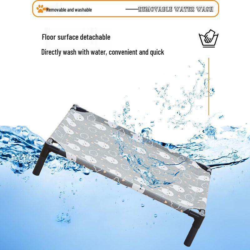 All-Season Pet Bed: Moisture-Proof, Breathable, Removable, Washable, Cool Off-the-Ground Nest for Cats and Dogs