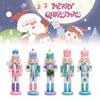 5pcs Wooden Nutcracker Soldier Puppet Figurine Home Tabletop Decor Xmas Gift
