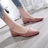 2025 Spring Women Pumps Low Square Heel Pointed Toe Work Shoes Lady Office Pumps Summer Slip On Casual Shoes Woman   WSH3604