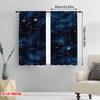 2D Flat Printing 2pcs Window Drapes Milky Way Pattern Versatile Durable Polyester  Without Electricity Festive Holiday Use for