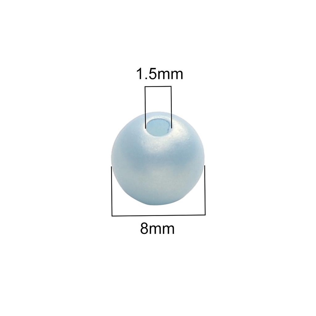 Handmade Beads 8mm Acrylic Dream Color Fantasy Gold Round Beads Handmade DIY Hand String Beads Accessories Bracelet Necklace Jewelry Loose Beads