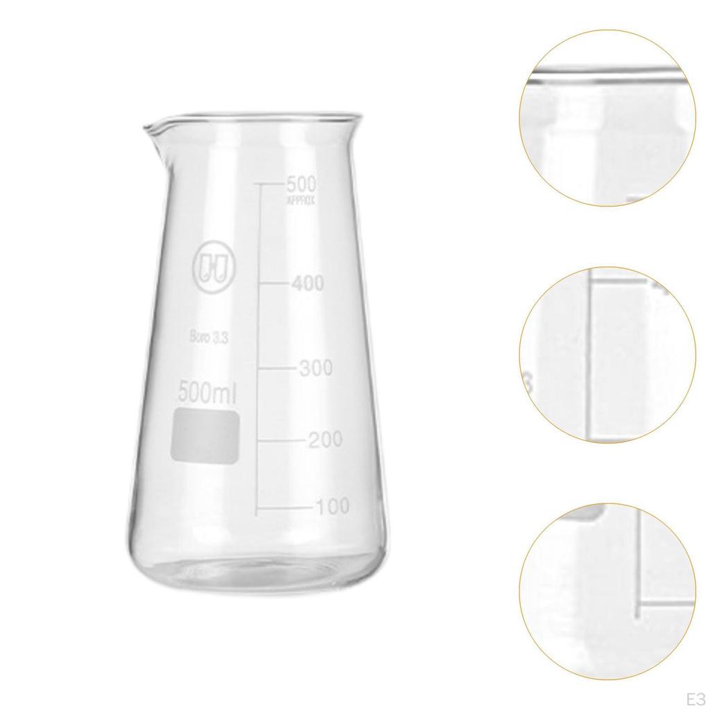 Milchaufschäumkännchen, Glas Espresso Aufschäumkännchen, konisch zulaufender Messbecher für