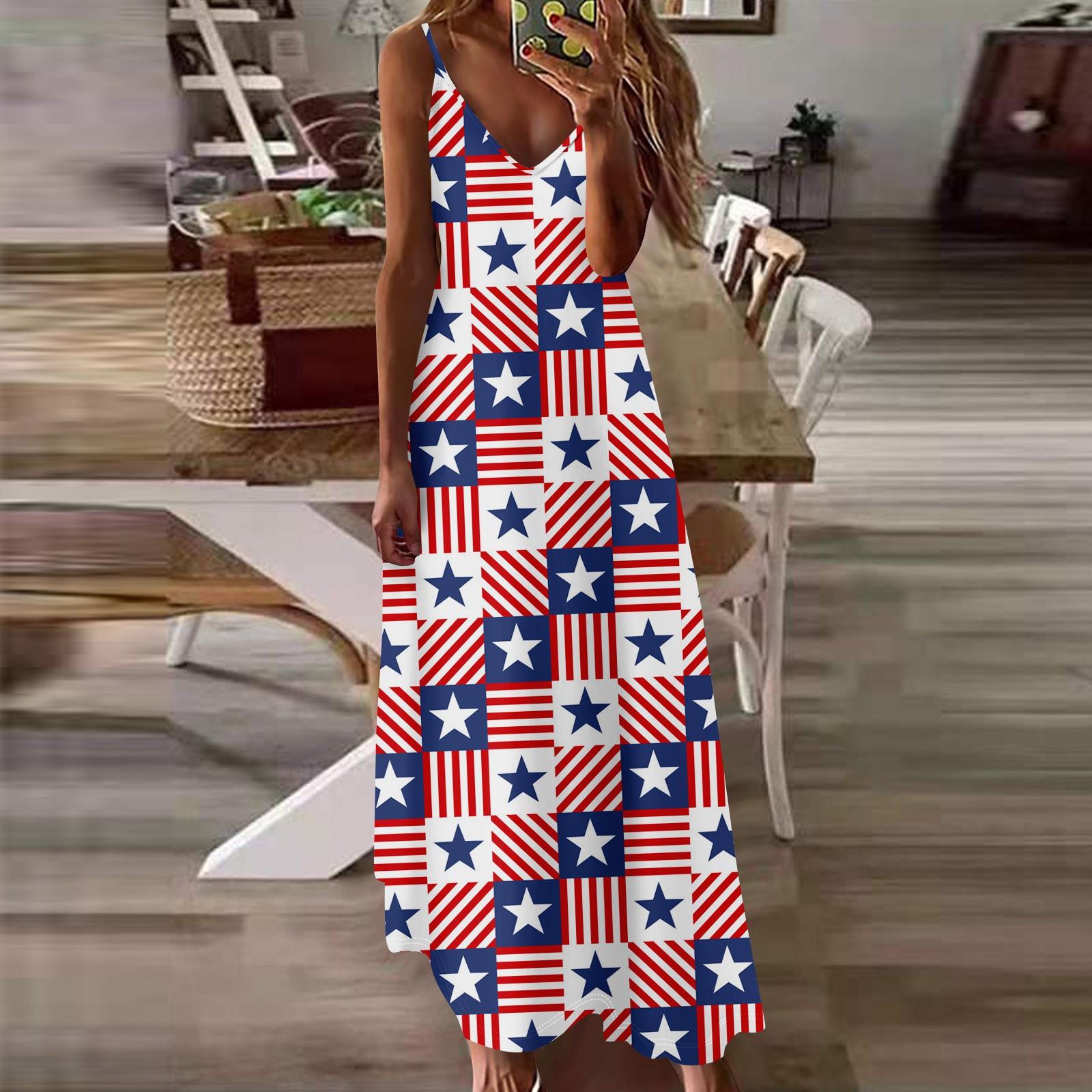 

Women s Loose Independence Day Casual Slim V-neck Color Imitation Cotton Fashion Overalls Skirt XL винний