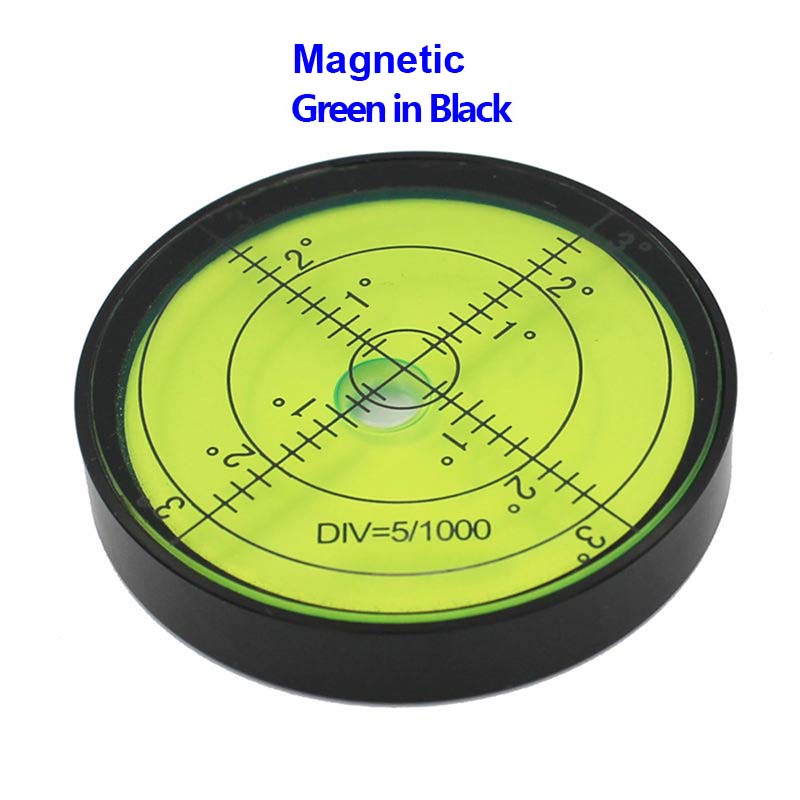 Μαγνητικό Πολύχρωμο Καθολικό Στρογγυλό Μεταλλικό Αλφάδι Φυσαλίδας Οριζόντιο Εργαλείο Διάμ. 60*10mm 1 ΤΕΜ