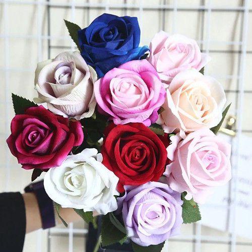 Artificial Flowers Silk Roses Festival Home Vase Decor Wedding Bridal Bouquet Outdoor Garden Bonsai Arch Holiday Party Diy Gifts