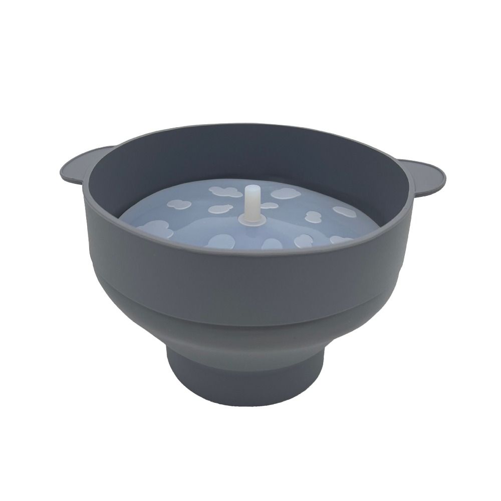 Silicone Microwave Popcorn Bowl Bucket DIY Fruit Dish Popcorn Maker with Lid Chips Christmas