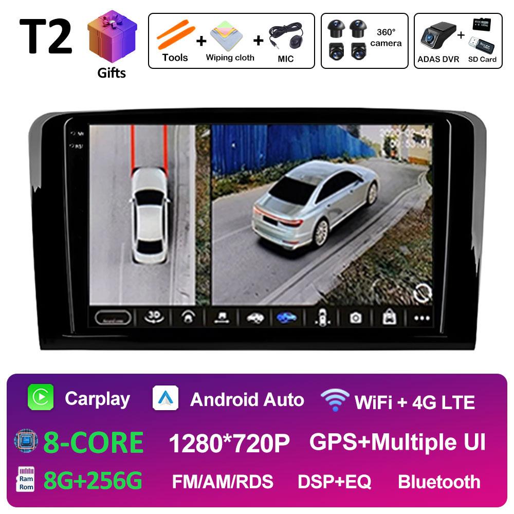 Player Radio Video Multimedia Auto Android 14 Pentru Mercedes Benz CLASS ML W164 Wireless Carplay Ventilator Răcire DSP Stereo Accesorii