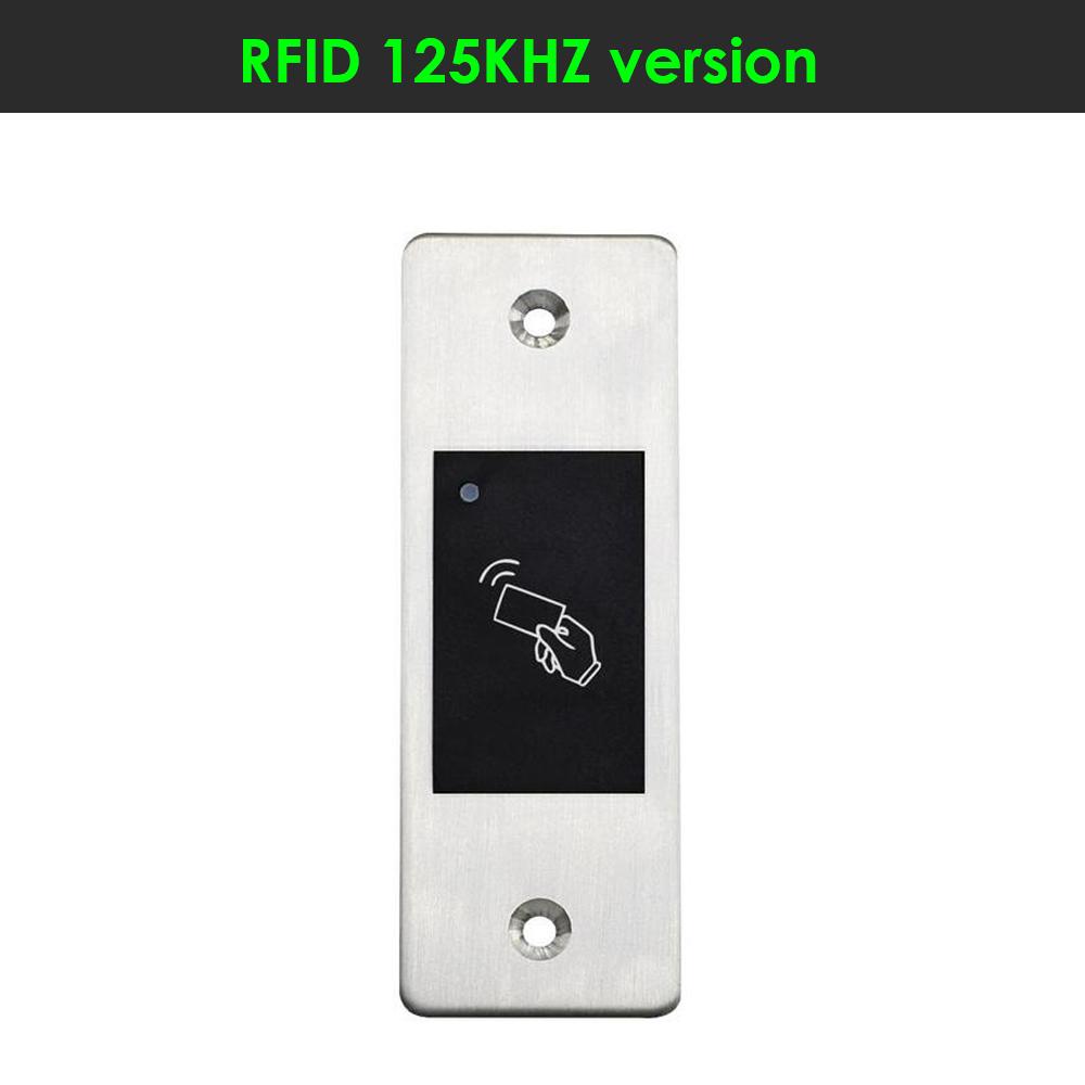 9-18V RFID Reader Keyless Door Opener Metal  Access Control Scanner 100 Users Mini  IP66 Waterproof Embedded Fingerprint Reader S99 RFID 125KHZ