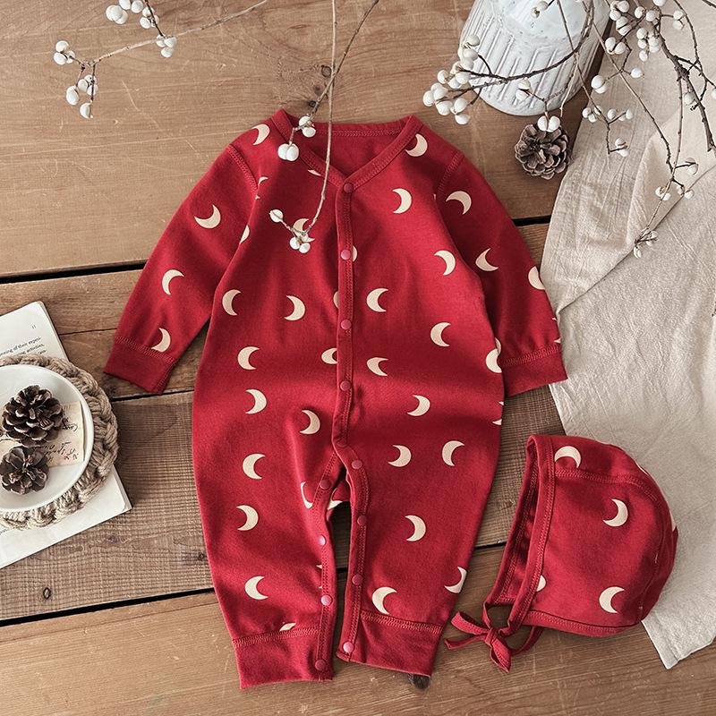2025 Spring Newborn Long-sleeve Romper - Category A, No Seams, 100-Day Wear