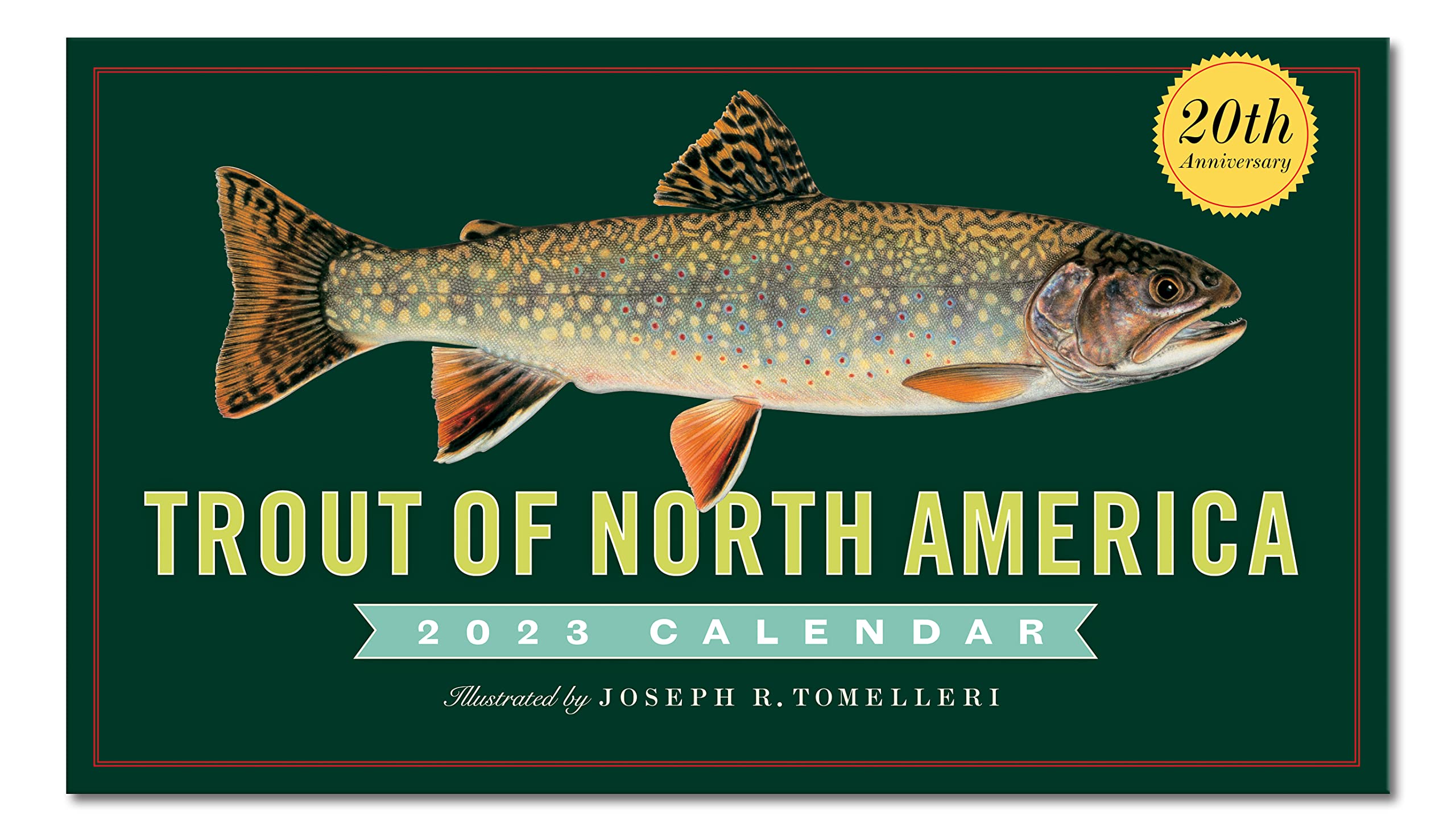 

Ziga Media Настенный календарь с американской форелью 2023 Ежемесячный x Январь-Декабрь 14 8