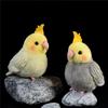 Lifelike Yellow Cockatiel Plush Toy 5.9 Inch Soft Parrot Keychain Pendant, Cute Bird Bag Pendant Gift Decoration