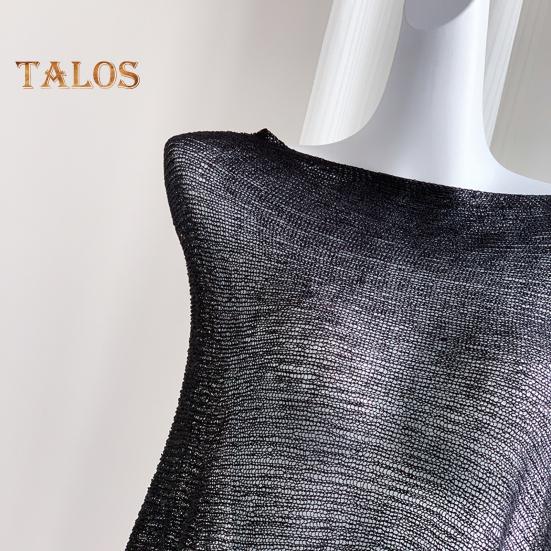 Women Tops Solid Color Slanted Collar Irregular Hem Design Elastic Blouse Loose Fit Casual Viscose Blouse Daily Wear