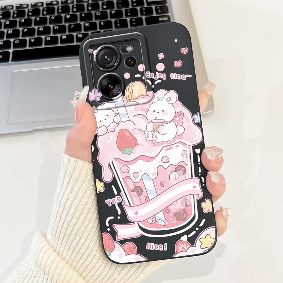 For Xiaomi 13T Pro Case 13T Silicone Cute Cartoon Cat Fashion Luxury Funny Shockproof Back Cover For Xiaomi 13T Phone Case Funda