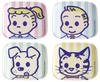 Skater Small Melamine Mini Osamu 8cm X 4 (skater) Plates, Goods, FACE, 8cm, Plates, MPSQ1-Q-A