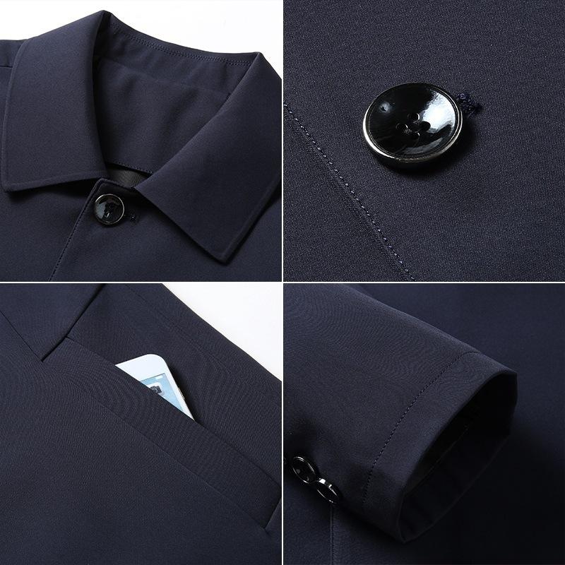 Men's Jacket Spring and Autumn Middle-aged Jacket Thin Business Leisure Leading Cadre Jacket