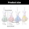 92MF 4Pcs Holiday Bunnies Ornaments Multicolor Hanging Decorations for Party