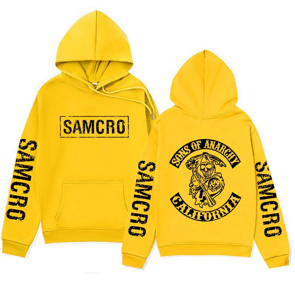 Sons of Anarchy SAMCRO Grafik Hoodie Harajuku Langarm Streetwear Herren Damen Mode Rock Punk Übergroße Hoodies Sweatshirt