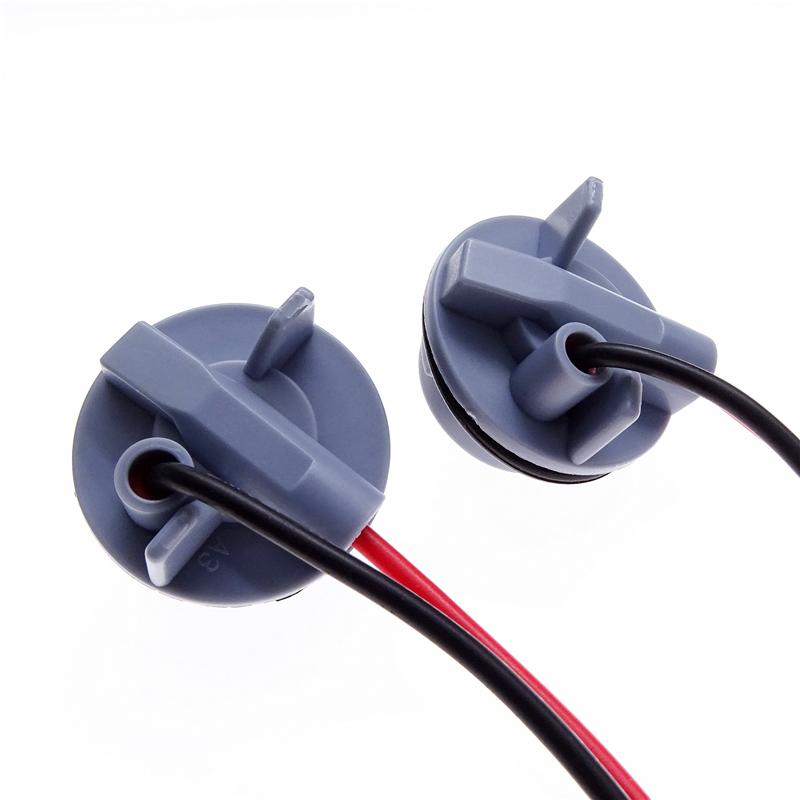1 par de chicote de fiação de lâmpada de LED para carro, base de lâmpada para soquete de lâmpada 1156, conector adaptador, acessórios de luz de carro ABS