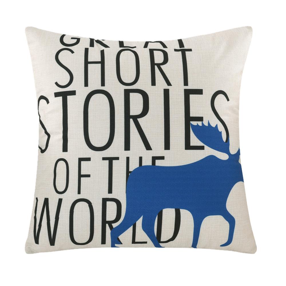 

45x45 см наволочка для диванной подушки с принтом животных и оленей для дома, рождественское украшение, наволочка для рождественского подарка 45x45cm