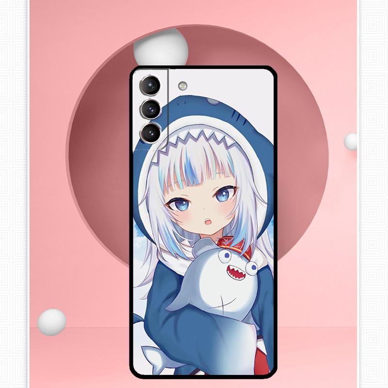 Gawr Gura Hololive Girl Case For Samsung Galaxy S25 Ultra S20 S21 S22 S23 S24 Ultra S9 S10 Plus S25 FE Cover Funda