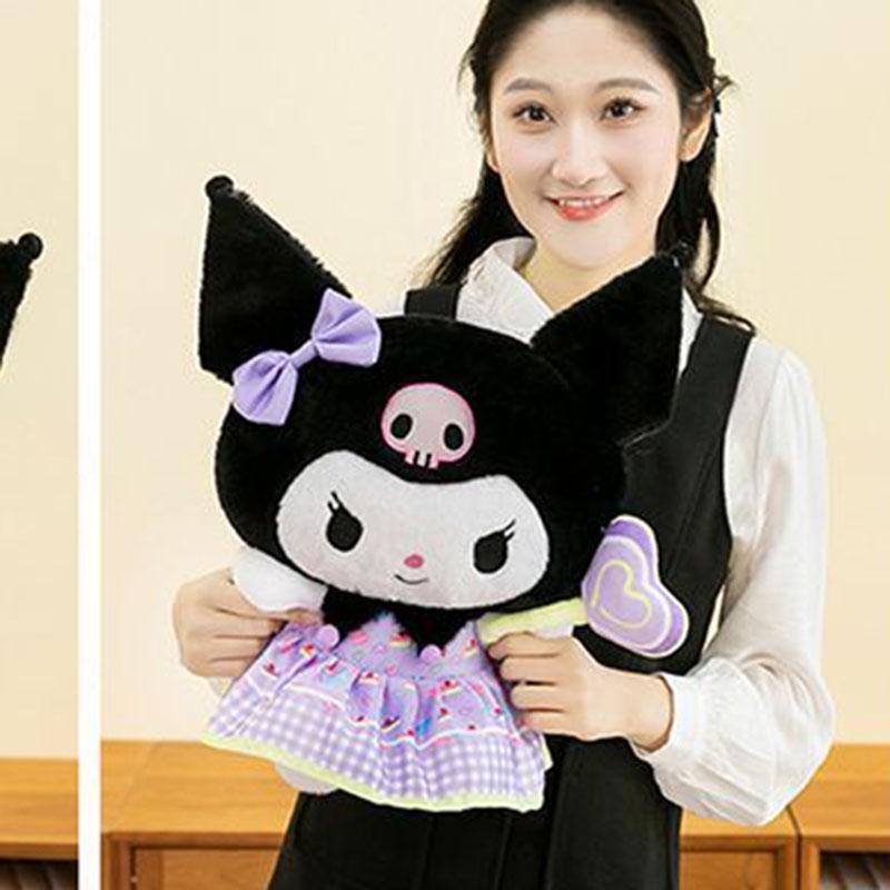Sanrio Kuromi My Melody Pochacco Plush Toy 40Cm Large Size With Lollipop Dress Squishy Stuffed Animal Doll For Birthday Gift