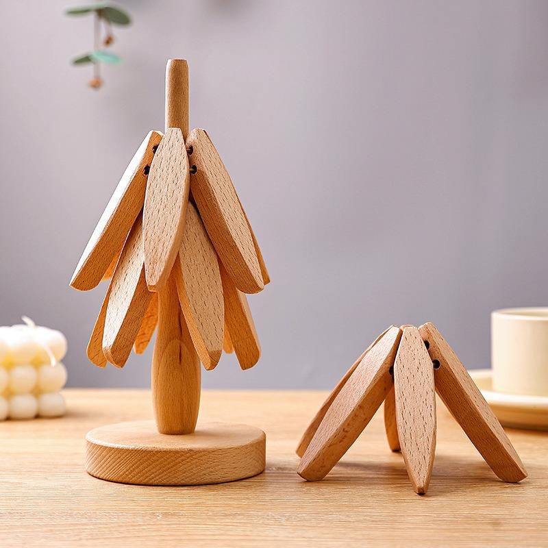 Black Walnut Thermal Insulation Pad, A Tree Coaster, Creative Household Anti-scalding Placemat, Log Tea Tray, Cute Desktop Ornament