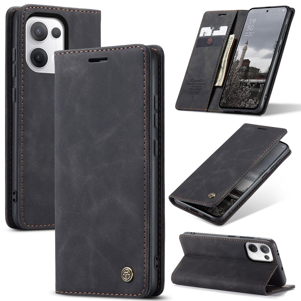 For Oppo Reno13 5G (Global) Wallet Case CASEME 013 Series PU Leather Phone Cover Stand