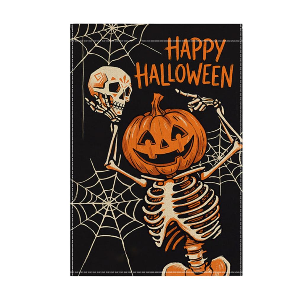 Halloween Garden Flag with Leaf Print for Fall Outdoor Decor