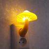 Sensor Mushroom Night Light with LED Warm White Glow,US/EU Plug Wall Socket Bedside Lamp,Dimmable Home Decor for Bedroom Kids