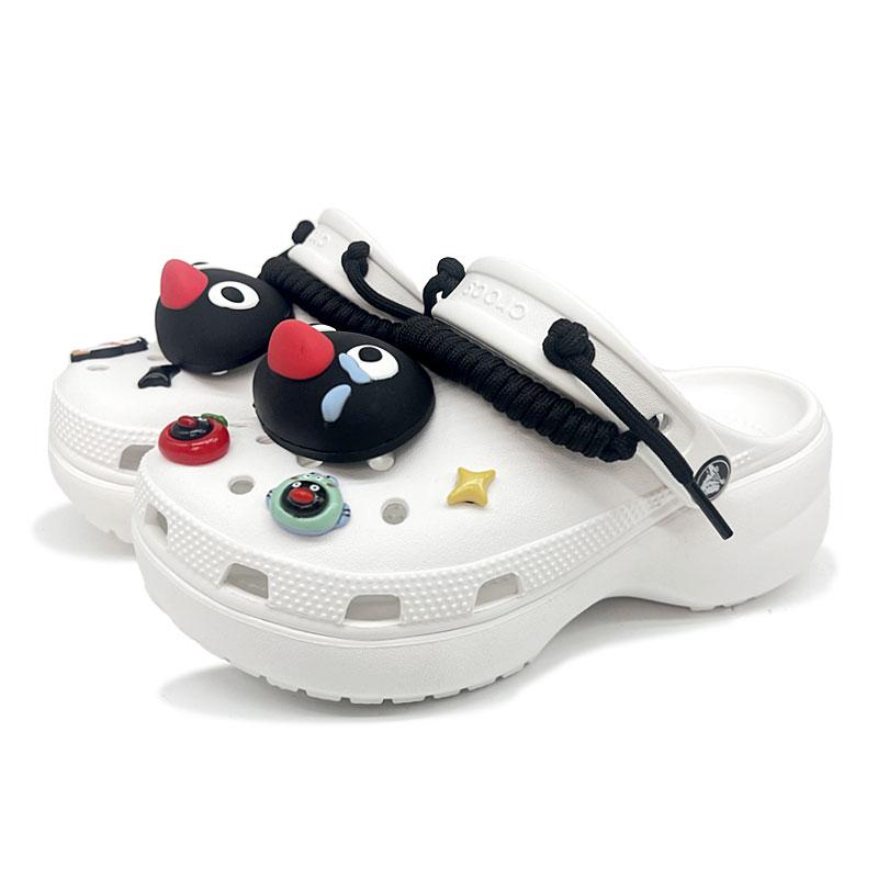 Crocs Classic Platform Clog EVA Girly Style Cute Cool Simple Versatile Hole Shoes Women's White