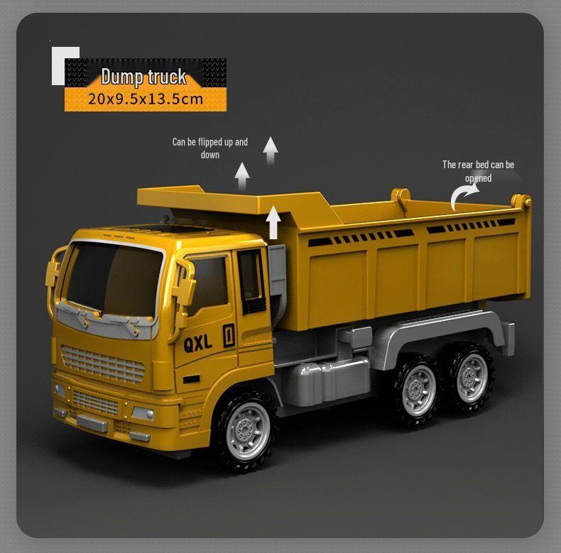 Construction Vehicle Toy Set: Digger, Excavator, Cement Mixer, Crane