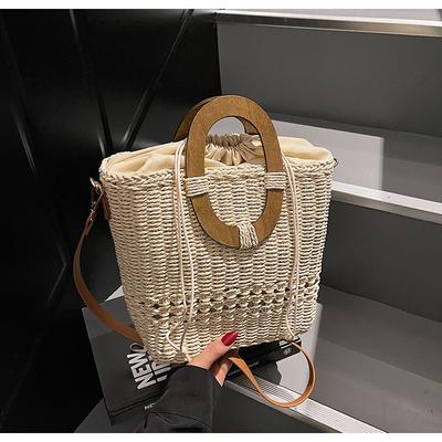 New Women's Summer Girl Bag Pastoral Woven Bag Retro Portable Straw Bag Shoulder Messenger Bag