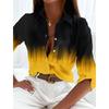 Fashion Gradient Pattern 3D Print Women Long Sleeve Shirts Spring Autumn Holiday Casual Street Ladies Blouse Women's Clothing