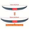 3-Section ABS Rear Trunk Spoiler 115-125cm Adjustable Sports Decor Top Wing Car Parts