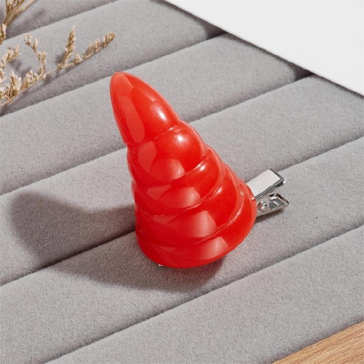 Halloween Small Rhinoceros Barrettes Rhinoceros Party Wear Devil Horn Shape Clip