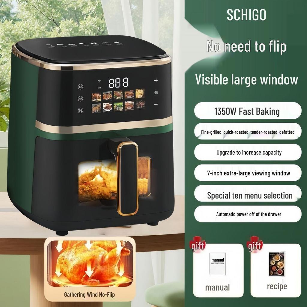 Intelligente Multifunktions-Heißluftfritteuse mit Touchscreen - Große Kapazität, Ölfreies Kochen, Alles-in-Einem-Ofen