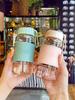 Portable Cute Glass Water Cup with Lid - Stylish Summer Tea Brewing Mug