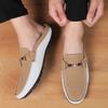Grote Maat 37-47 Muiltjes Heren Open Achterkant Casual Schoenen 2025 Leer Backless Loafers Pantoffels Halve Schoenen Instappers Flats Slippers