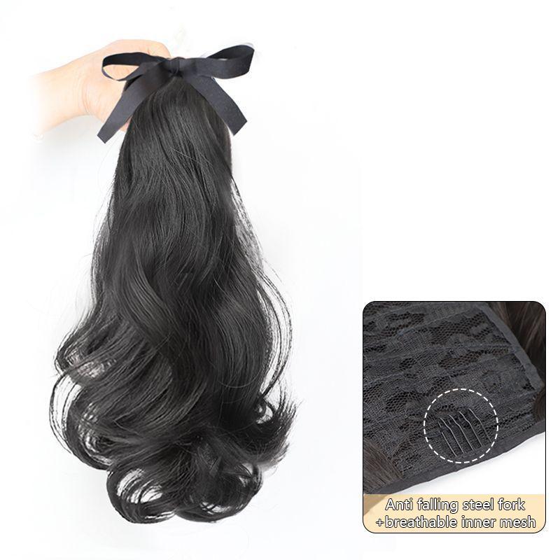 

Парик Хвост Женский Завиток Груши Бандаж Слегка Вьющийся Хвост Коса Натуральный Парик-Хвост