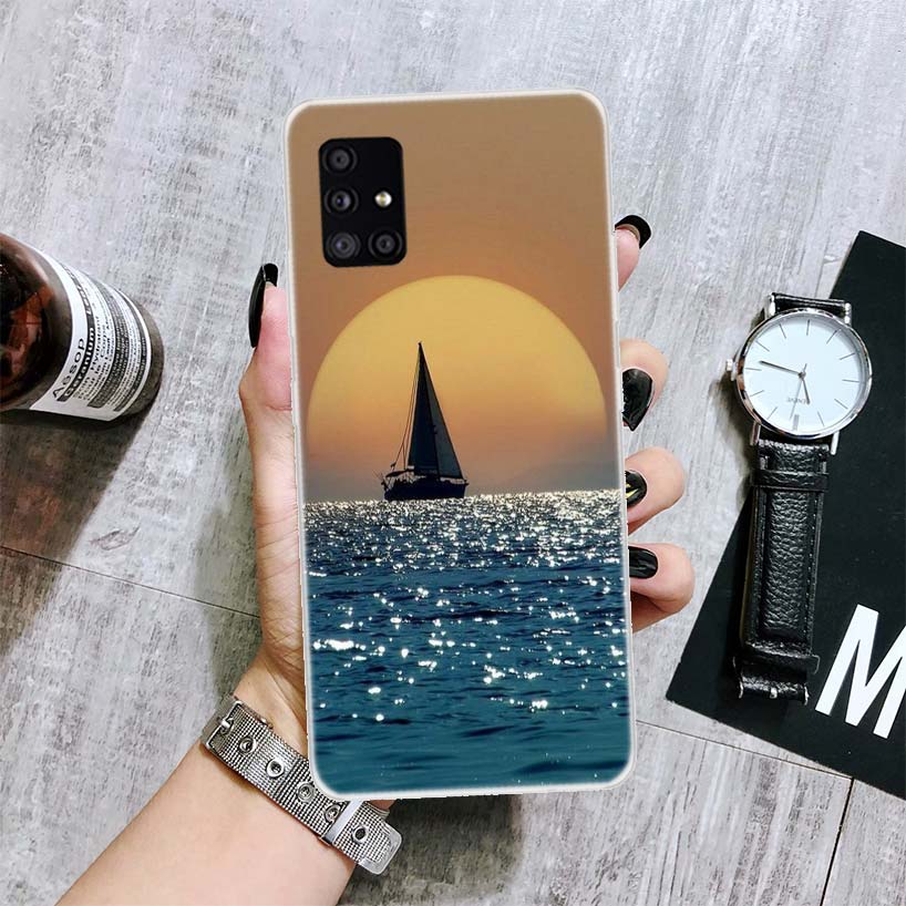 Sailing Boat Phone Case For Samsung Galaxy A14 A15 A13 A12 A54 A55 A53 A52 A04S A24 A25 A23 A22 A34 A35 A33 A32 A03S A02S Case F