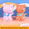 Cartoon Wind-up Toy No Battery Required Interesting Bear Piggy Panda Frog Drumming Toy Entertainment Bag Filler Wind-up Drum Boys Girls