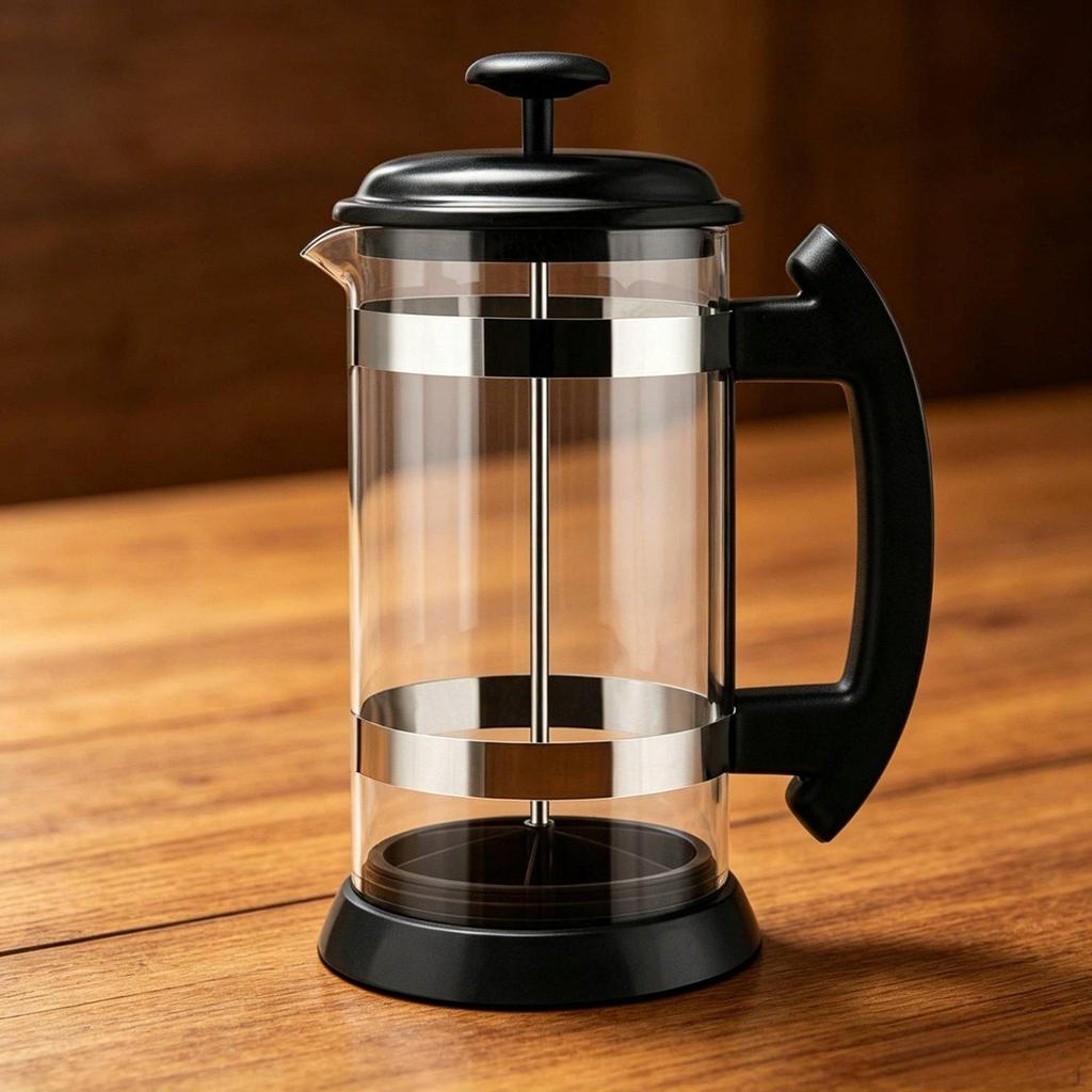 Plunger Pot Coffee Maker Stainless Steel Strainer Glass MultiFunction Tea Press