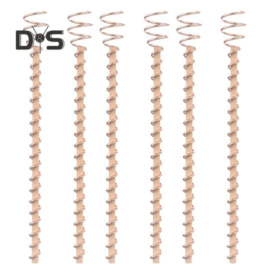 Electroculture Plant Stakes Copper Gardening Antenna Stakes Spiral Copper Wire On Wooden Stakes for Electroculture Plants Fruits Vegetables Growth