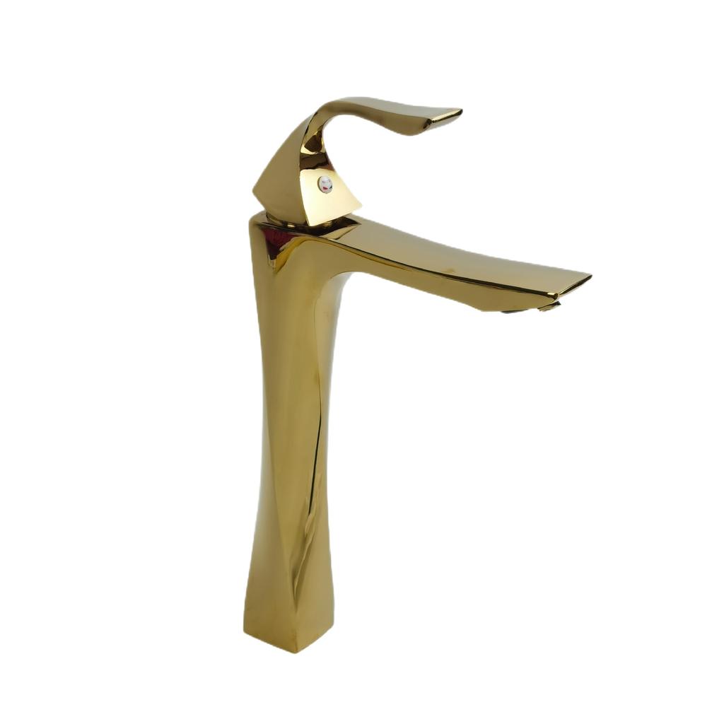 New Bathroom Basin Faucet Deck Mounted Black Chrome Gold Luxury Sink Tap Single Hole Water Tap Hot and Cold Basin Mixer Brushed