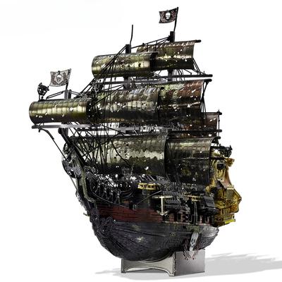 Piececool Puzzle in metallo The Queen Revenge Jigsaw Modello di nave pirata per adolescenti Rompicapo