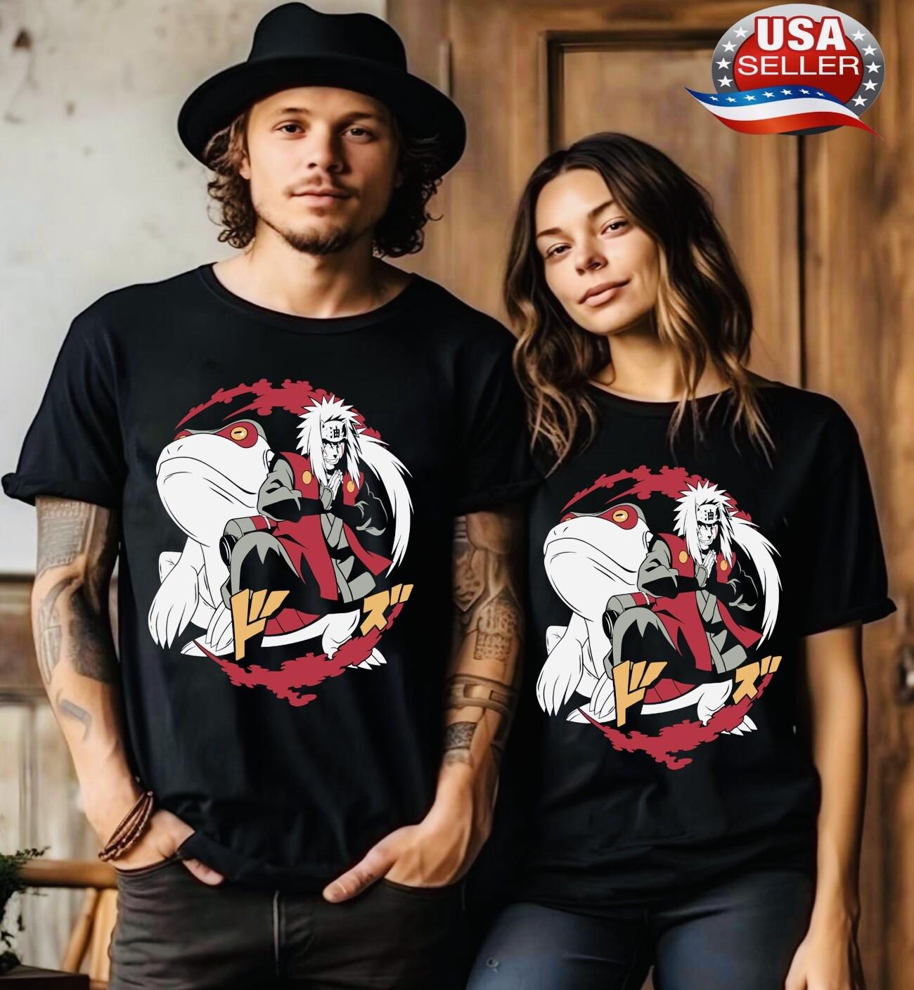 

Jiraiya T-Shirt Mens Womens Tees Top Naruto Rasengan Itachi Uchiha Anime Manga,Christmas Black Shirt XL