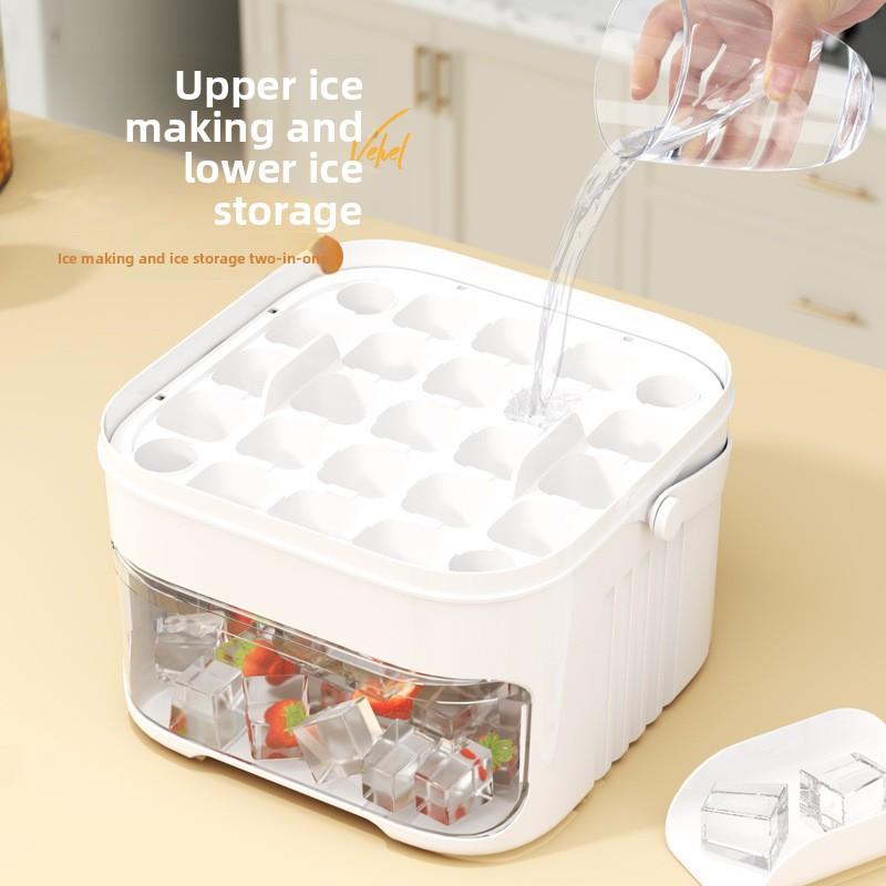Food-grade Ice Cube Mold Bucket - Press-type Ice Cube Mold - Refrigerator for Freezing Ice Cubes - Food Storage Box - Ice Cube Mold