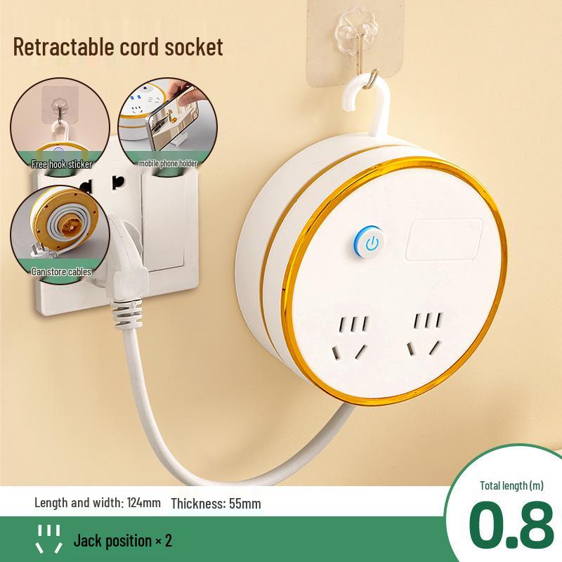 Einziehbare USB-Steckdosenleiste mit Kabelpanel für den Heim- oder Wohnheimgebrauch